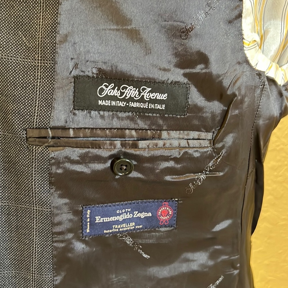NWT Zegna Italian Made Modern Fit suit size 44L - Picture 7 of 14
